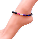Genderfluid Colours Acrylic Bead Anklet
