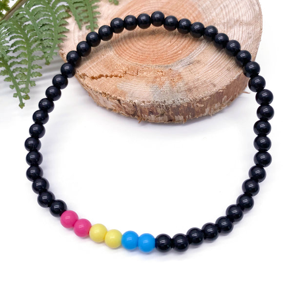 Pansexual Colours Acrylic Bead Anklet