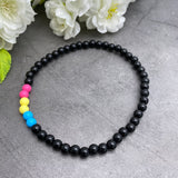 Pansexual Colours Acrylic Bead Anklet