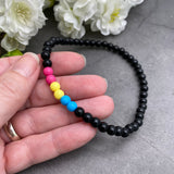 Pansexual Colours Acrylic Bead Anklet