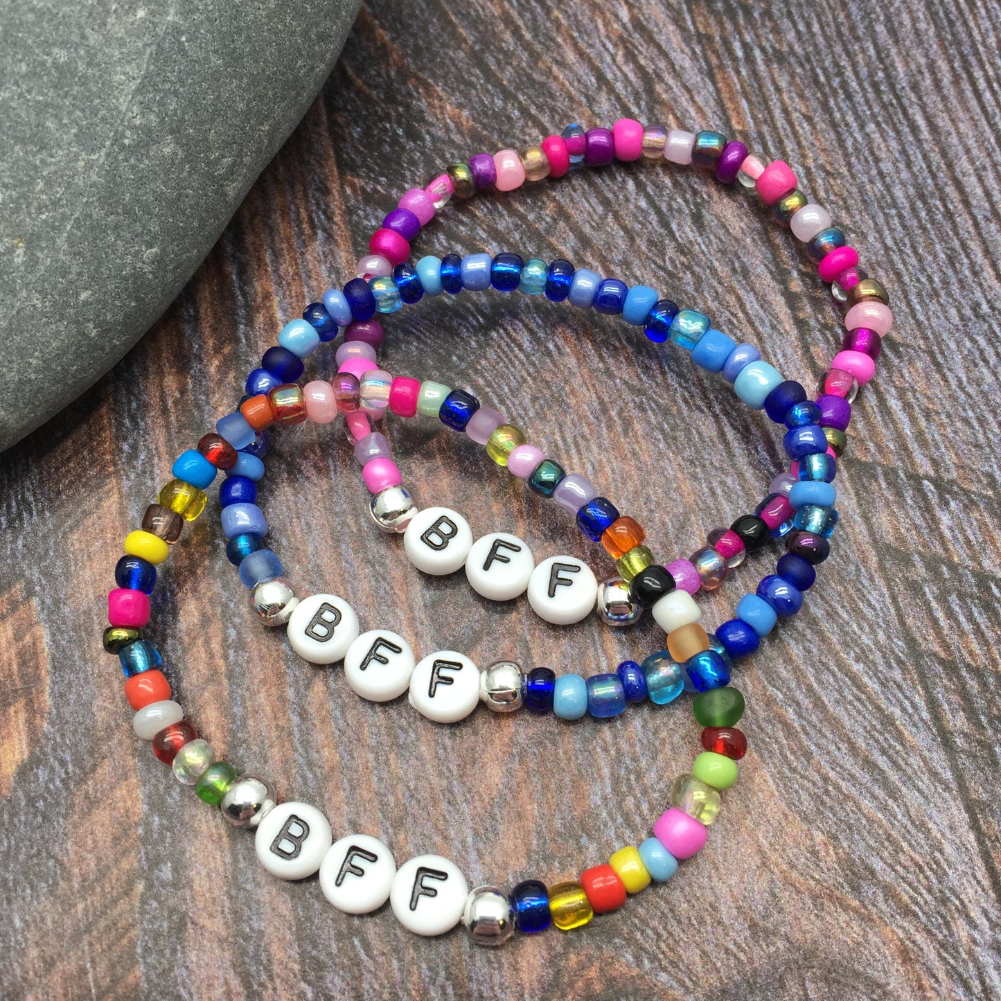 BFF Bestie Message Bracelet - Glass Seed Beads