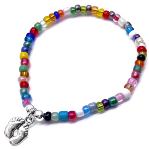 Baby Feet Charm Bracelet - Colour Choice