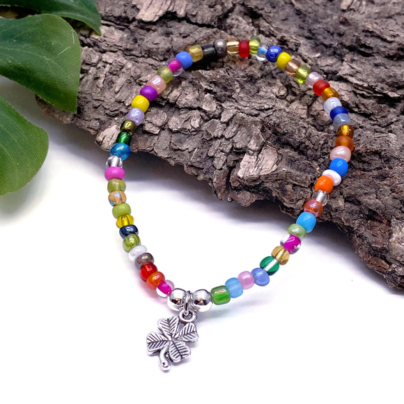 Lucky Clover Charm Bracelet - Colour Choice