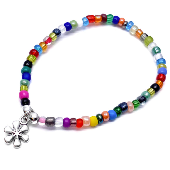 Daisy Flower Charm Bracelet - Colour Choice