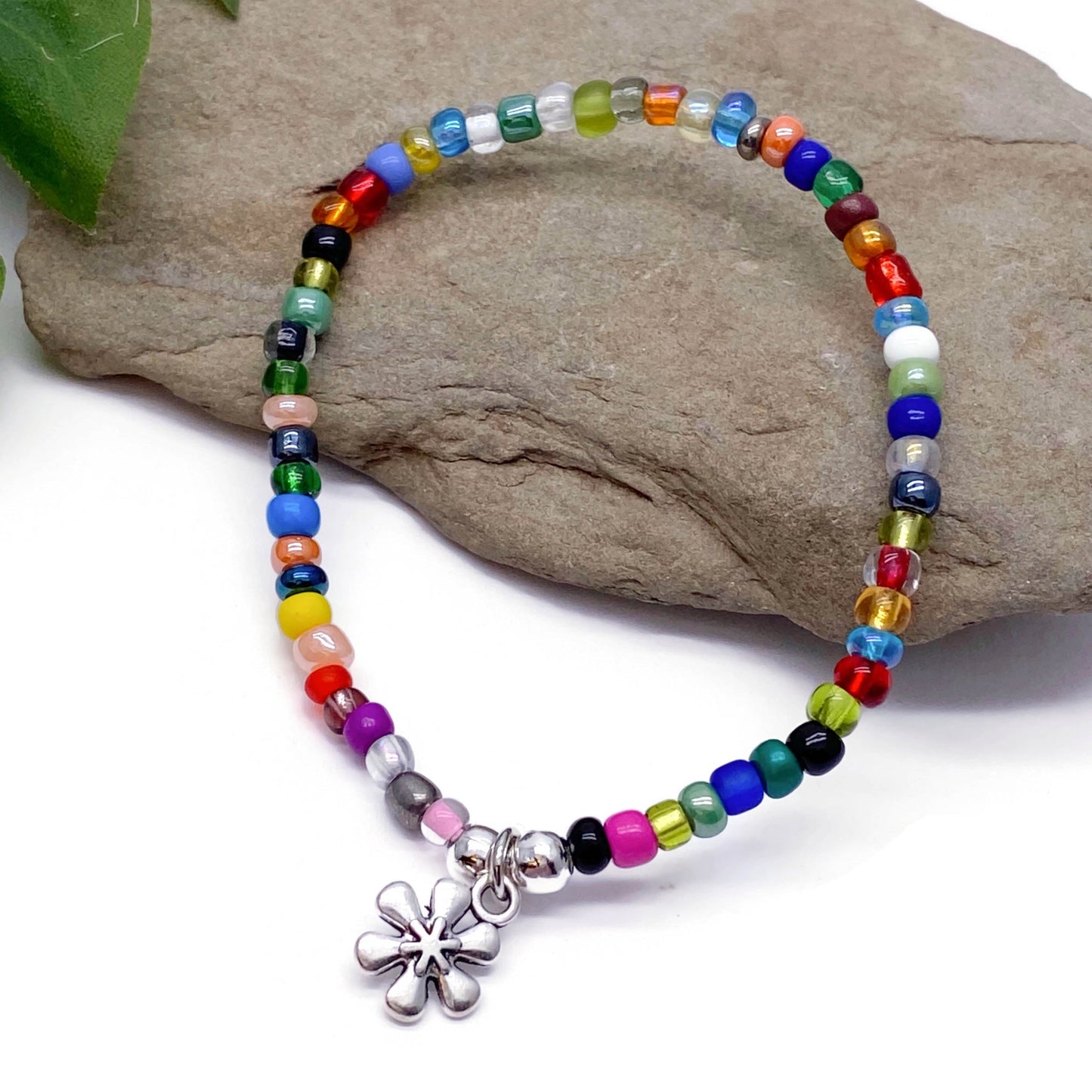 Daisy Flower Charm Bracelet - Colour Choice TT