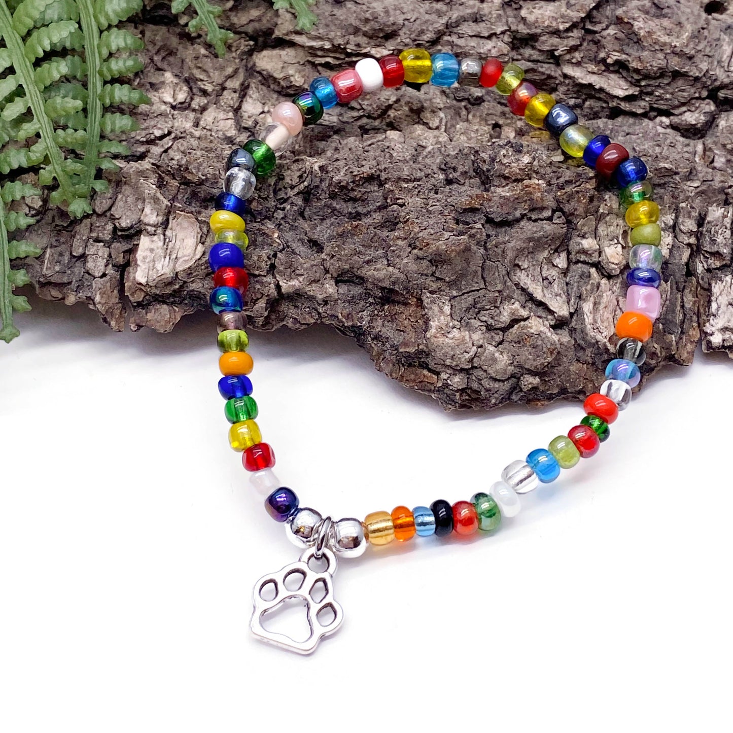 Paw Print Charm Bracelet - Colour Choice TT