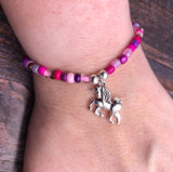 Unicorn Charm Bracelet - Colour Choice