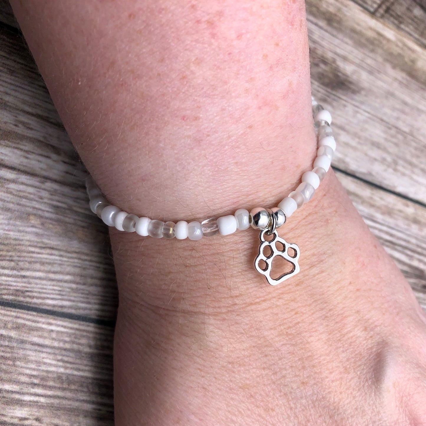 Paw Print Charm Bracelet - Colour Choice TT