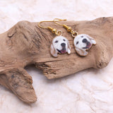 Yellow Labrador Earrings, Cute Gold Plated Enamel Charms