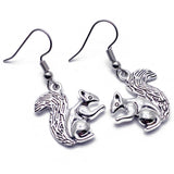 Squirrel Charm Tibetan Silver Plated Earrings