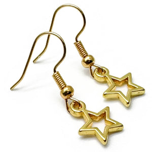 Small Star Charm Gold Plated Earrings