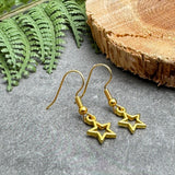 Small Star Charm Gold Plated Earrings