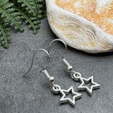 Small Star Charm Silver Plated Earrings