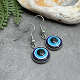 Evil Eye Charm Silver Plated Earrings