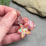 Glitter Star Resin Charm Earrings