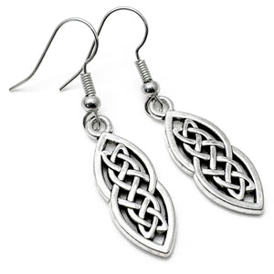 Celtic Knot Earrings, Irish Style Drop Earrings