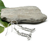 Cowboy Boot Charm Earrings, Tibetan Silver Tone Western Charms