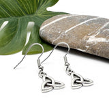 Small Celtic Knot Earrings, Irish Tibetan Silver Charms