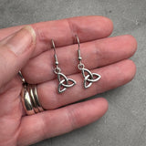 Small Celtic Knot Earrings, Irish Tibetan Silver Charms