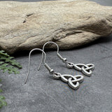 Small Celtic Knot Earrings, Irish Tibetan Silver Charms