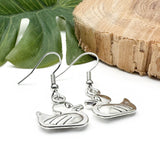 Duck Earrings Silver Plated 3D Bird Charms