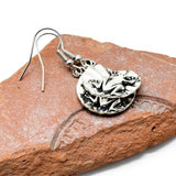 Frog Earrings, Cute Tibetan Silver Tone Frog Charms