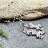 Frog Earrings, Super Cute Tibetan Silver Tone Charms