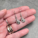 Frog Earrings, Cute Small Tibetan Silver Tone Charms