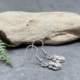 Frog Earrings, Cute Small Tibetan Silver Tone Charms