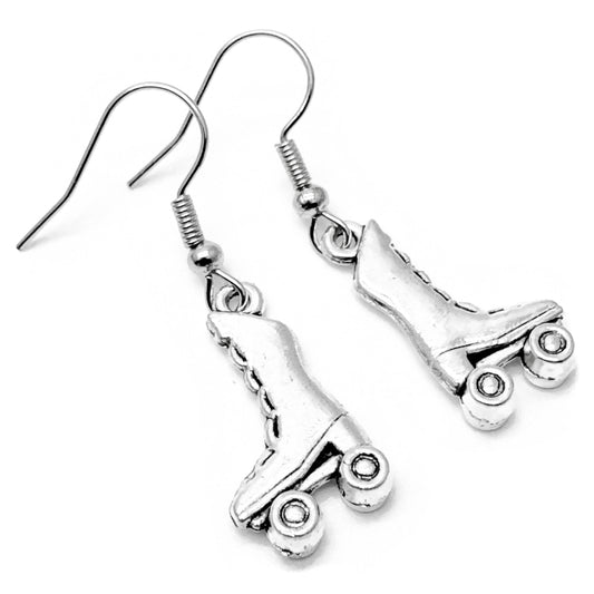 Rollerskate Earrings, Fun Rollerskating Drop Earrings : 39mm long