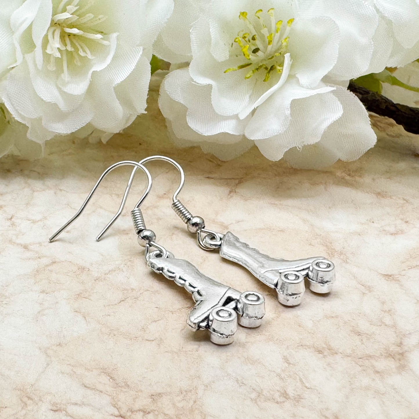 Rollerskate Earrings, Fun Rollerskating Drop Earrings : 39mm long