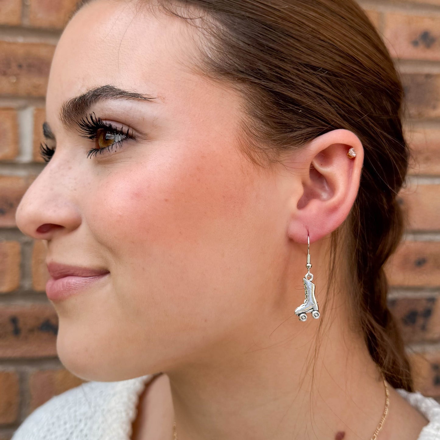 Rollerskate Earrings, Fun Rollerskating Drop Earrings : 39mm long