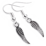 Angel Wings Silver Plated Charm Earrings