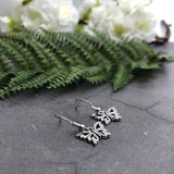 Butterfly Earrings, Tibetan Silver Plated Charms