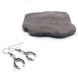 Horseshoe Earrings, Silver Plated Good Luck Charms