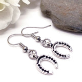 Horseshoe Earrings, Silver Plated Good Luck Charms