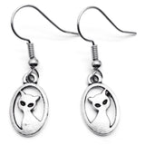 Kitty Cat Earrings, Cute Silver Plated Charms