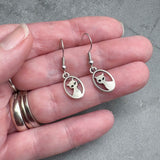 Kitty Cat Earrings, Cute Silver Plated Charms