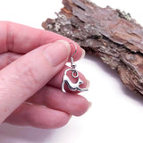 Curly Tail Cat Earrings, Cute Silver Plated Charms