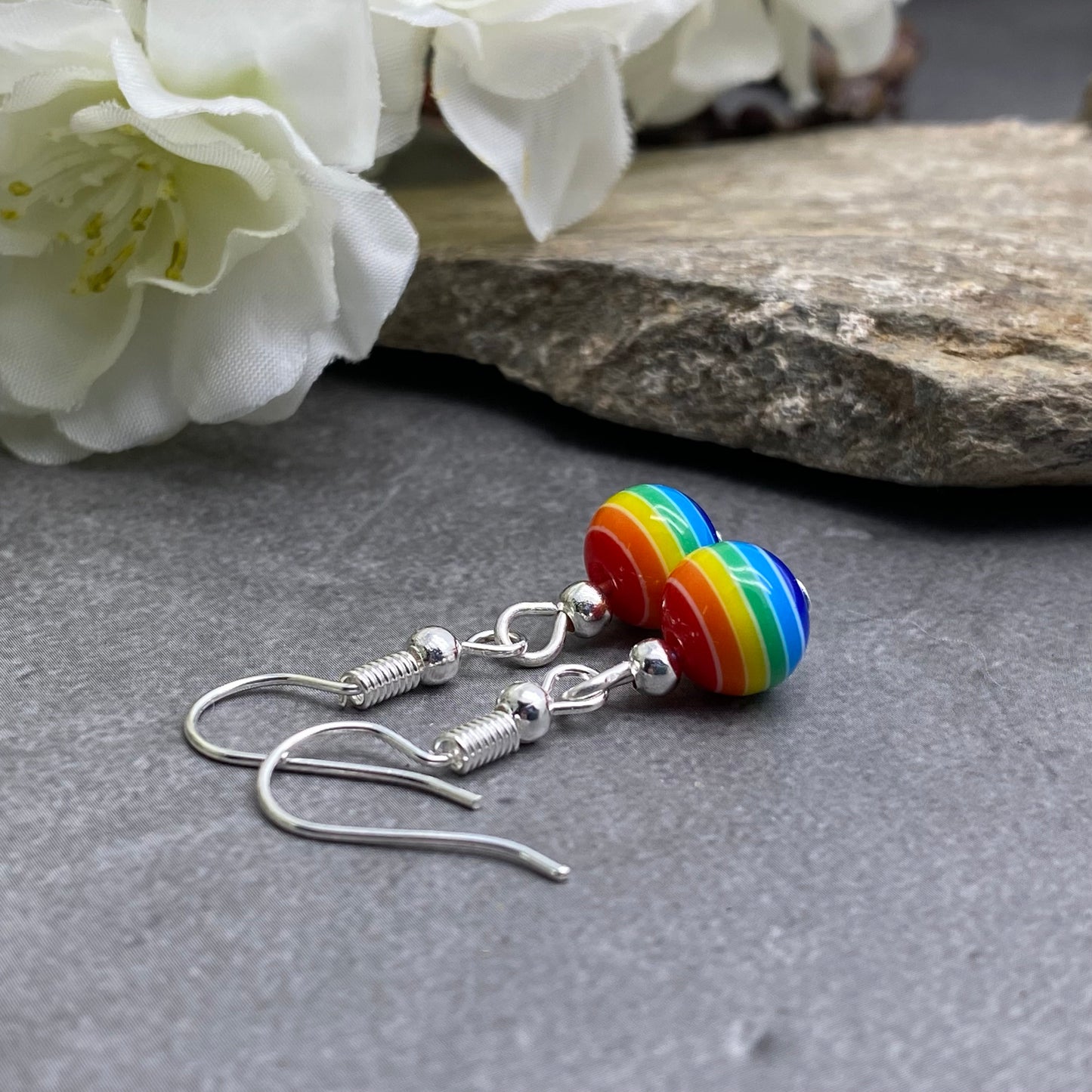 Rainbow Earrings, LGBT Pride Striped Earrings