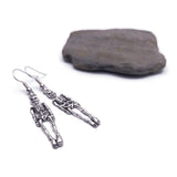 Skeleton Earrings, Tibetan Silver Plated Halloween Charms