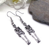 Skeleton Earrings, Tibetan Silver Plated Halloween Charms