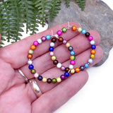 Miracle Bead Silver Plated Hoops : 35mm Diameter, Multi-Colour