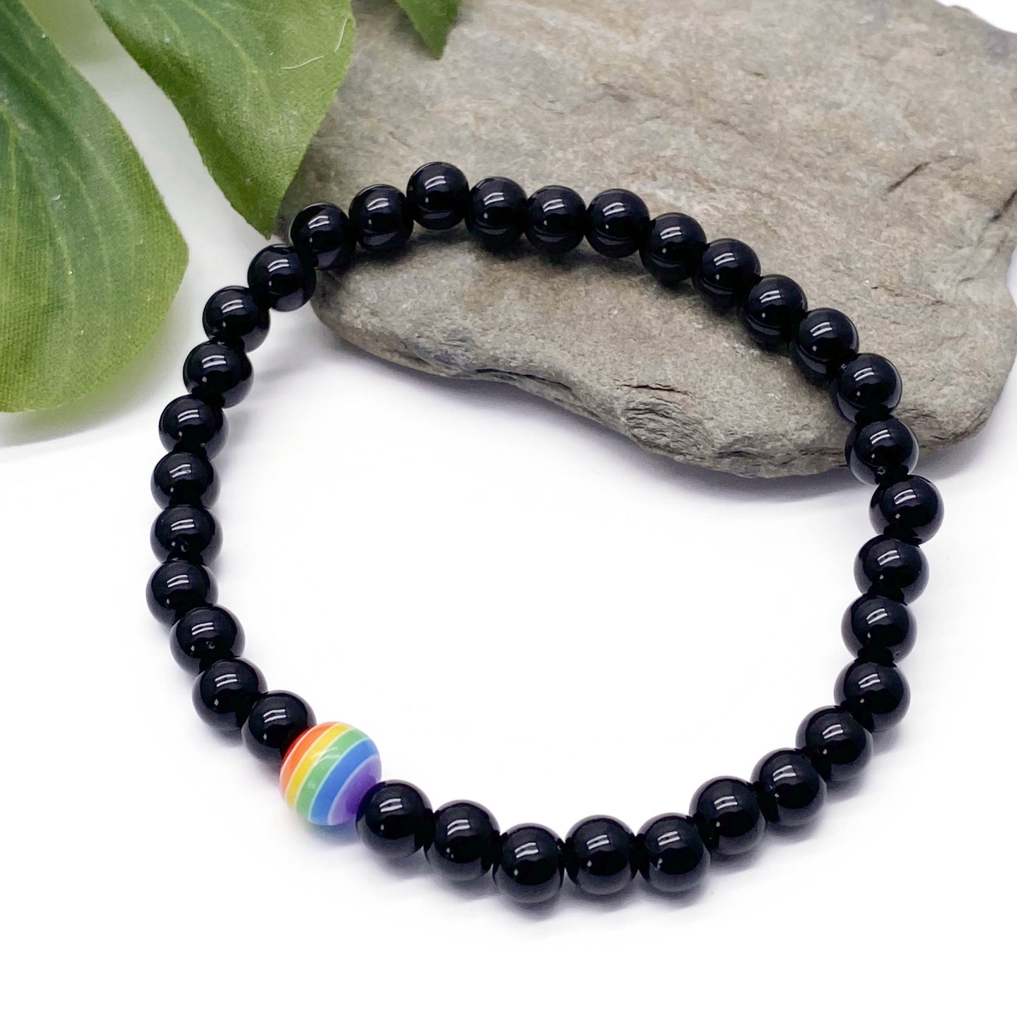 Rainbow LGBT Pride Acrylic Bead Bracelet