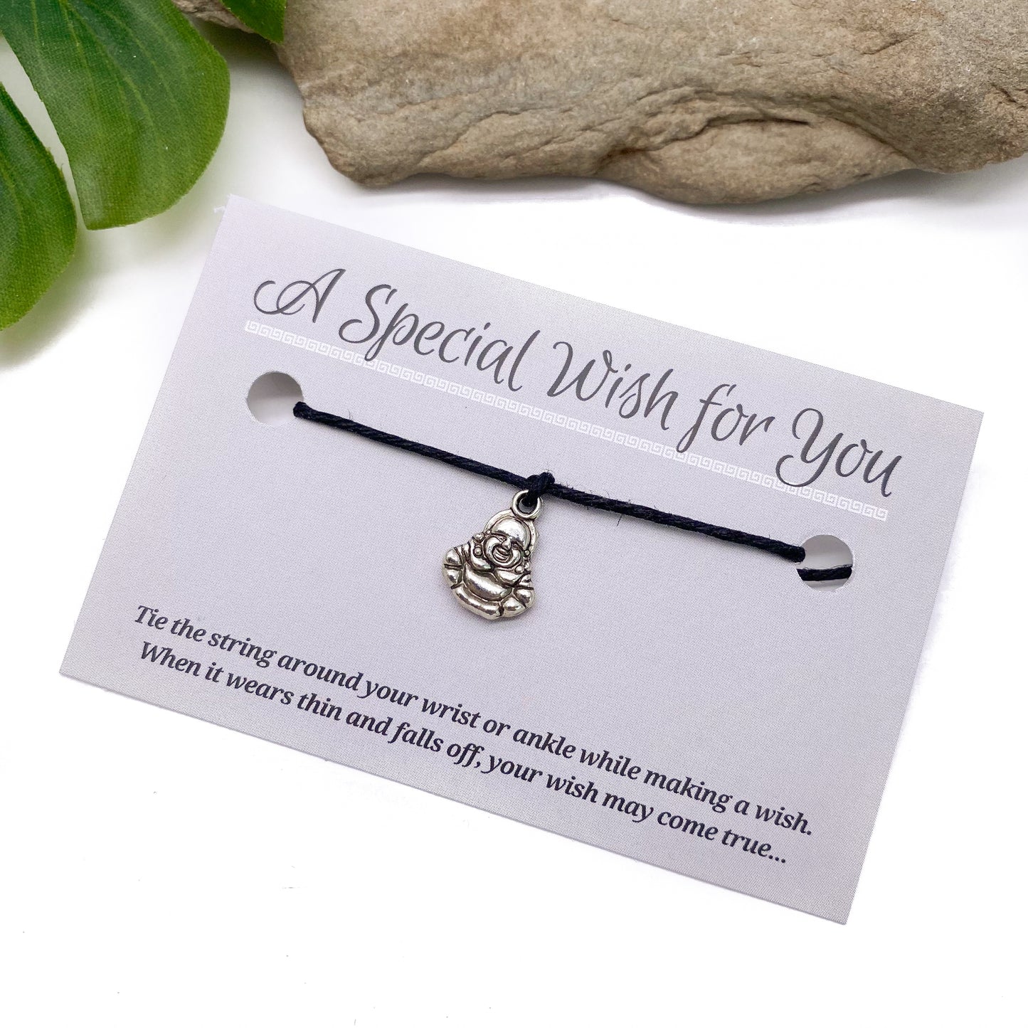 Buddha Charm Hemp Wish Bracelet - Colour Choice