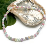 Pale Pastel Mix Seed Bead Anklet