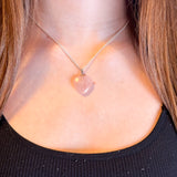 Rose Quartz Heart Pendant Necklace