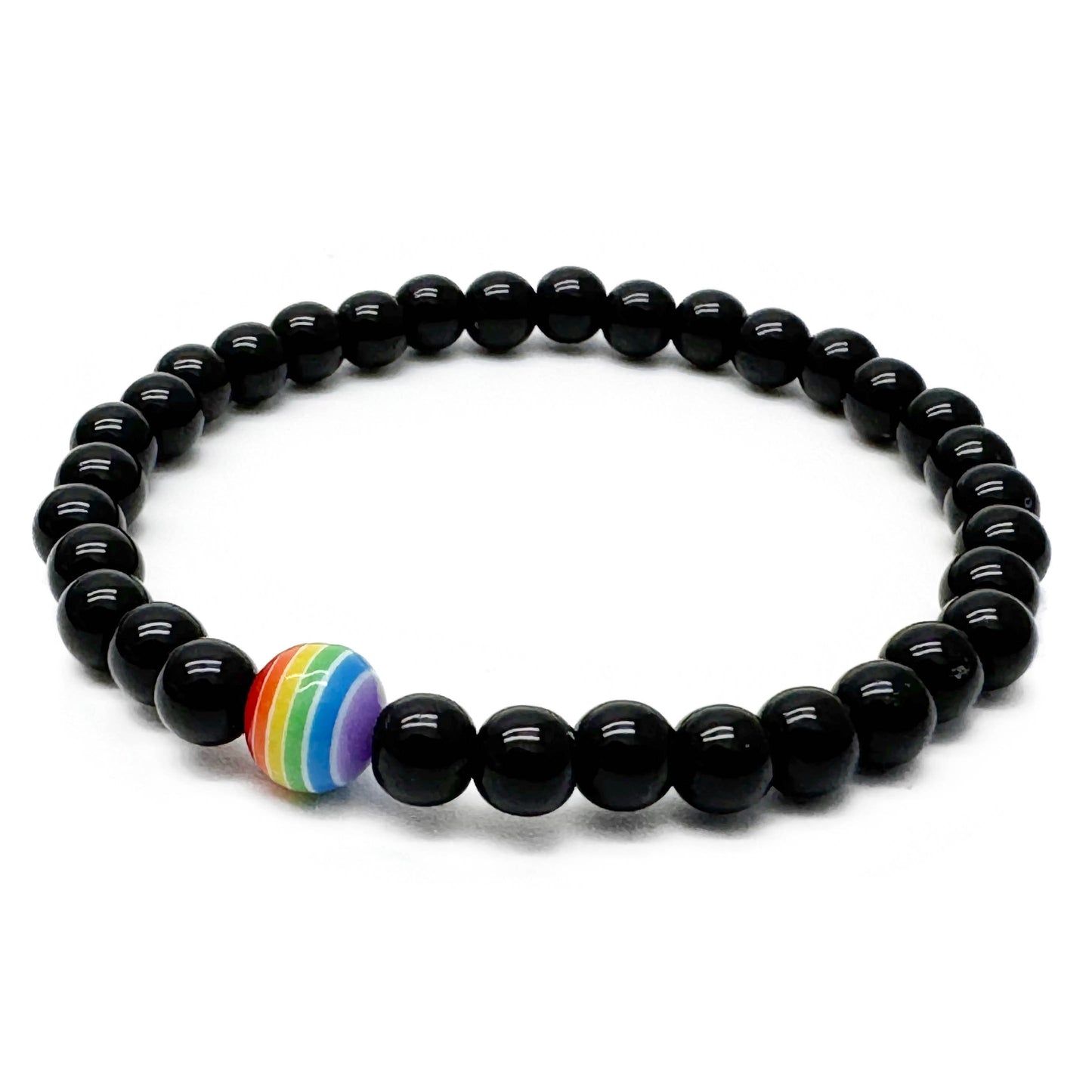 Rainbow LGBT Pride Acrylic Bead Bracelet