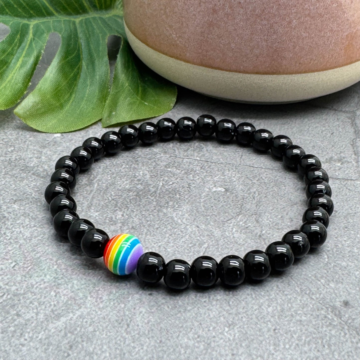 Rainbow LGBT Pride Acrylic Bead Bracelet
