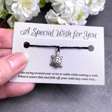 Turtle Charm Hemp Wish Bracelet - Choice of Card